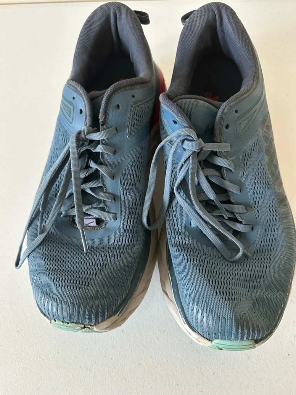 Hoka unisex Light Blue Athletic Running Shoes size 10.5, pre owned